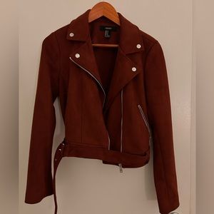 Forever 21 Burgundy Suede Jacket